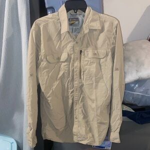Eddie Bauer Men's Light Tan Shirt Jacket